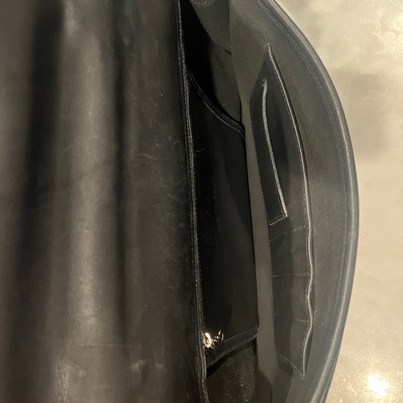 VINTAGE Coach Black Leather Lexington Briefcase Laptop Bag, Brshd Silver/Nickel - Picture 13 of 16